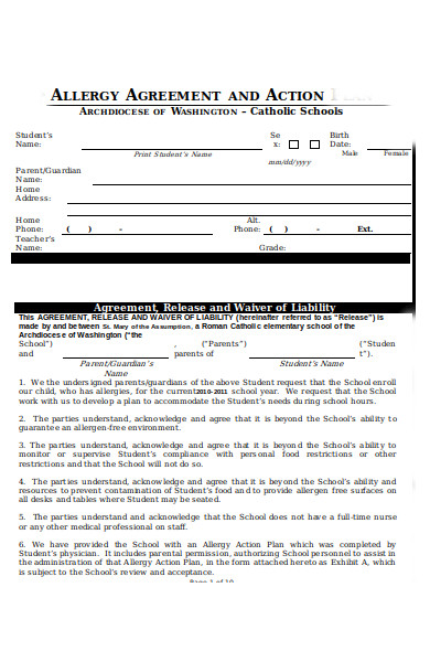 school agreement form