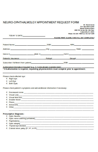 simple appointment request form