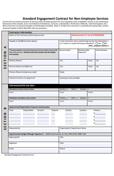 standard contract forms