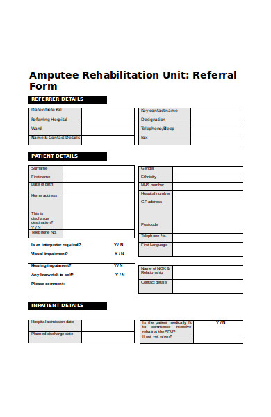standard referral form