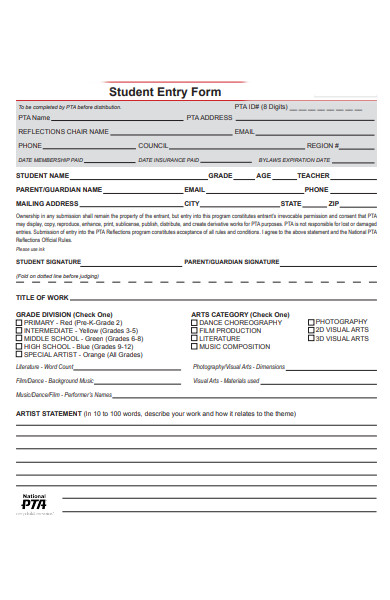 FREE 52+ Entry Forms in PDF | MS Word | Excel