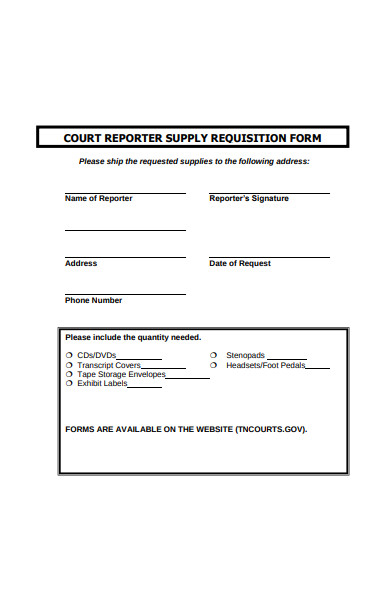 supply requisition form
