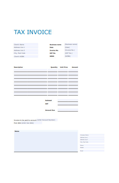 tax invoice form in pdf