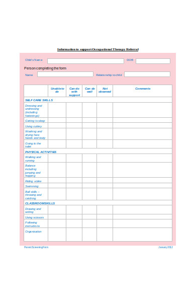therapy referral form in doc