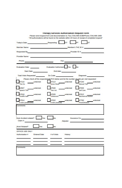 Free 31 Therapy Forms In Pdf Ms Word Xls 4554