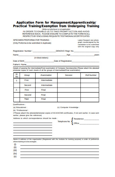 FREE 46+ Training Form Samples, PDF, Word, Google Docs, Excel