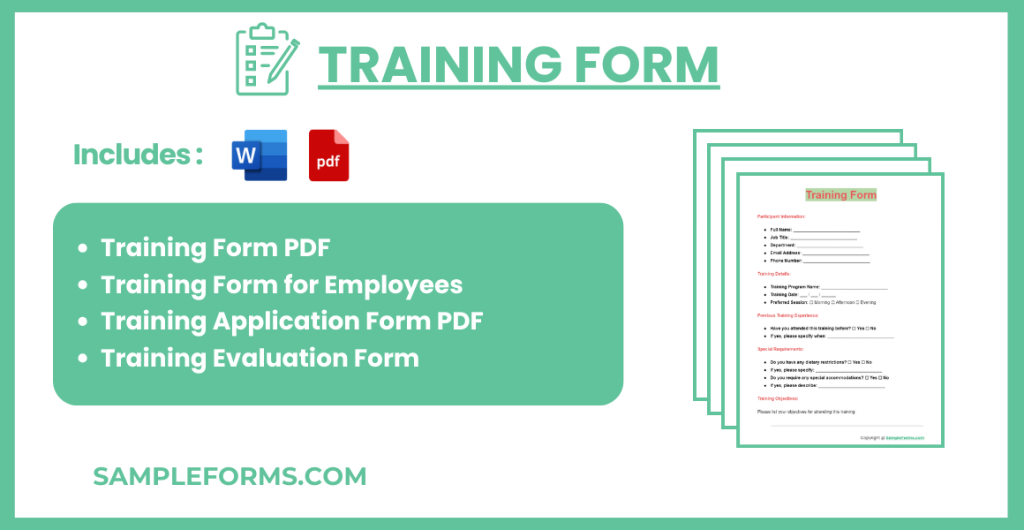 FREE 46+ Training Form Samples, PDF, Word, Google Docs, Excel