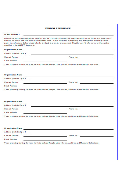 FREE 32+ Vendor Forms in PDF | MS Word | Excel