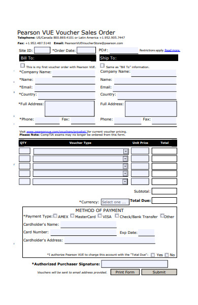 voucher sales order form