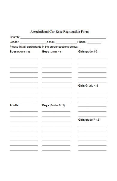 FREE 50 Race Registration Form In PDF Ms Word