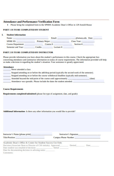 FREE 30+ Attendance Verification Forms in PDF | MS Word