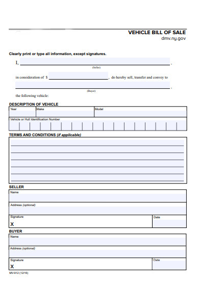 bill sale forms