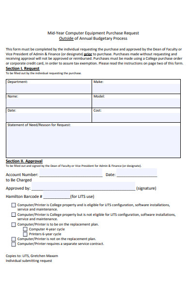 computer purchase form