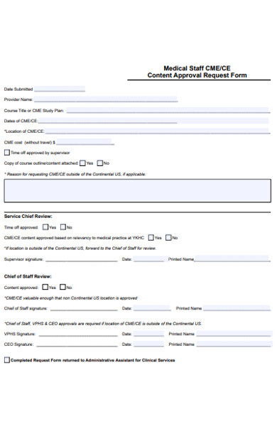 content approval request form