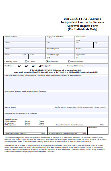 contract services approval request form