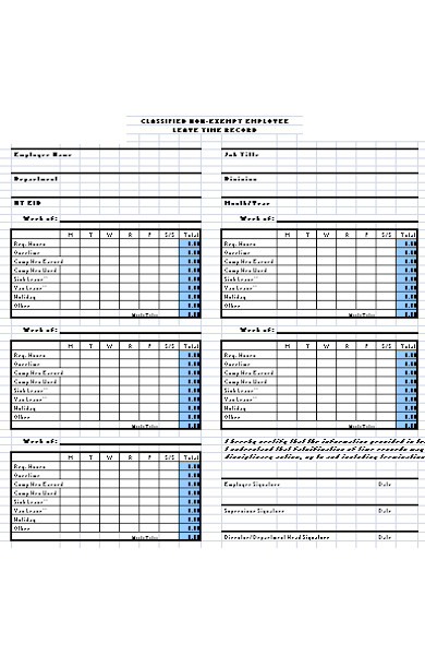 employee leave time request form
