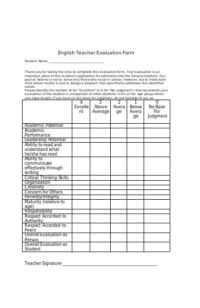 free-30-teacher-evaluation-forms-in-pdf-ms-word