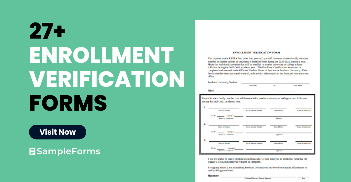 enrollment verification form
