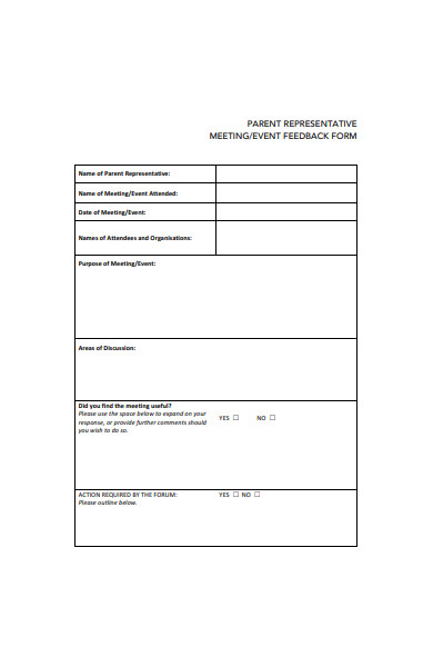 event feedback form template