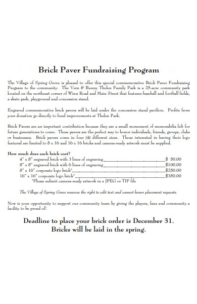 family fundraising program order form