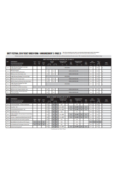 festival ticket order form