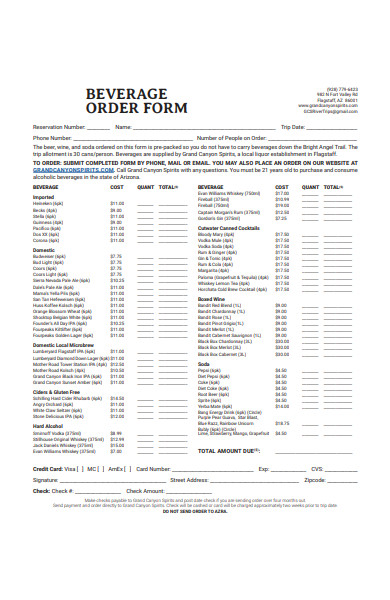 formal beverage order form1