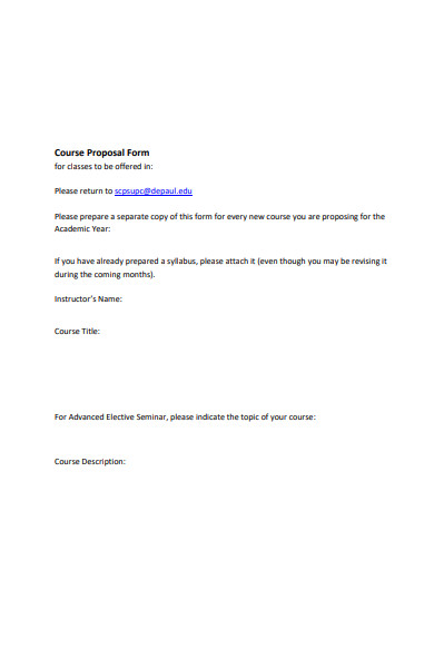 formal course proposal form