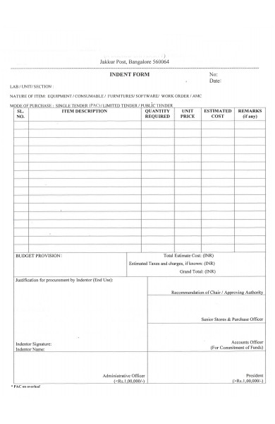general purchase form