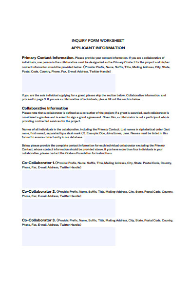 FREE 50+ Inquiry Forms in PDF | MS Word (doc.)