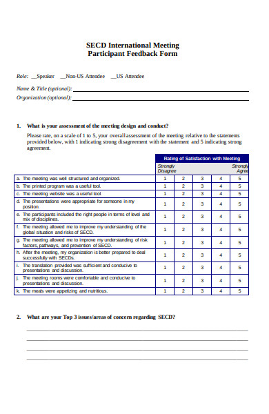 international meeting feedback form