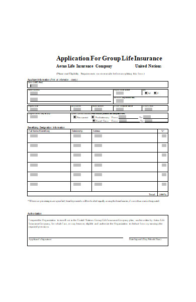 life insurance application form