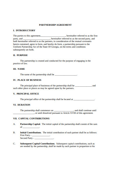 FREE 30+ Partnership Agreement Forms in PDF | MS Word