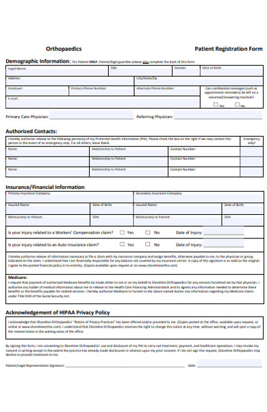 FREE 40+ Patient Registration Forms in PDF | Ms Word | XLS