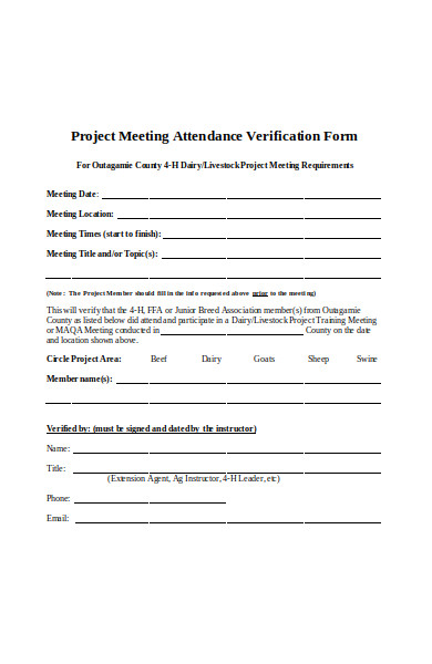 FREE 30+ Attendance Verification Forms in PDF | MS Word
