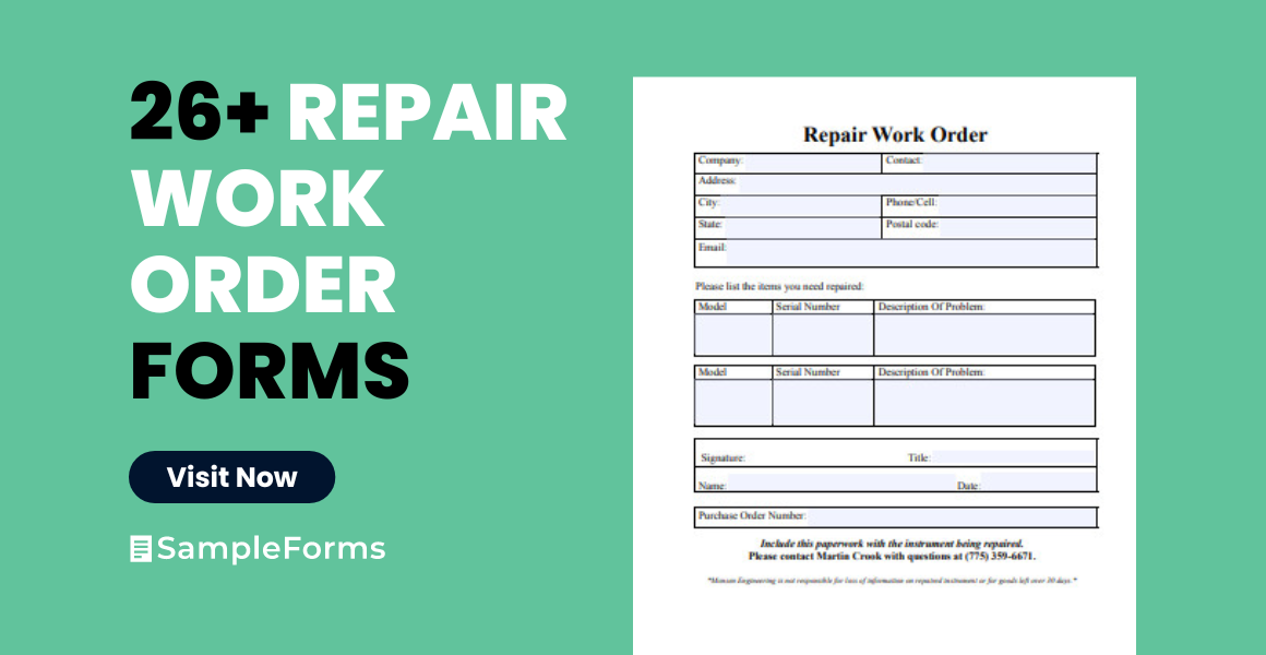 repair work order form
