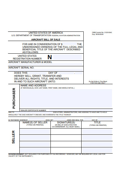 sale information forms