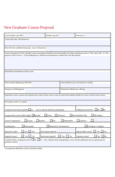 sample graduate course proposal form