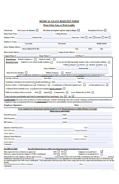 simple employee leave request form