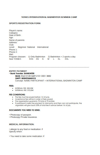 Camp Application FREE 31+ Summer Camp Application Forms in PDF | MS Word | XLS