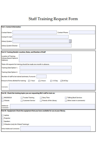 FREE 37+ Training Request Forms in PDF | Ms Word