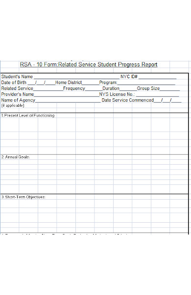 student annual progress report form1
