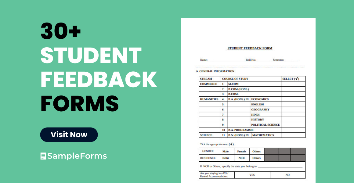 student feedback formss