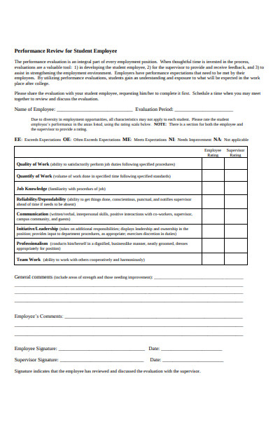 FREE 52+ Performance Evaluation Forms in PDF | Ms Word | XLS