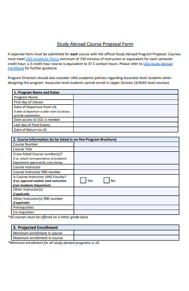 study abroad course proposal form