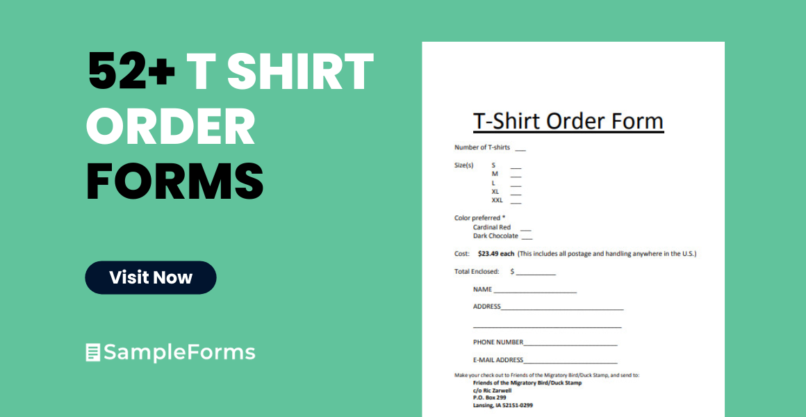 t shirt order form