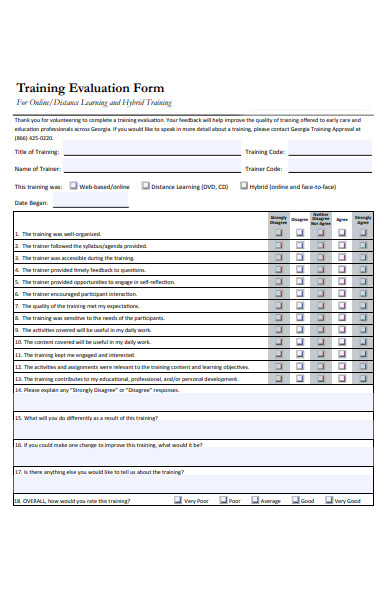 training approval evaluation form
