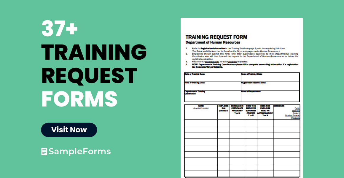 trainings request form