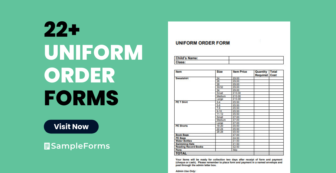 uniform order forms