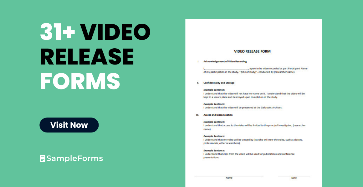 Free Video Release Form - PDF