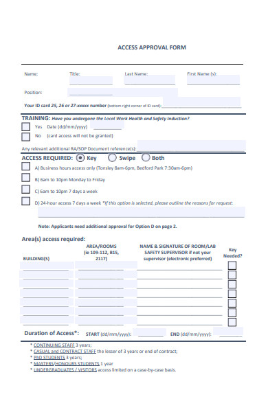 access approval form